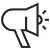 A black and white line art of a megaphone
Description automatically generated with low confidence